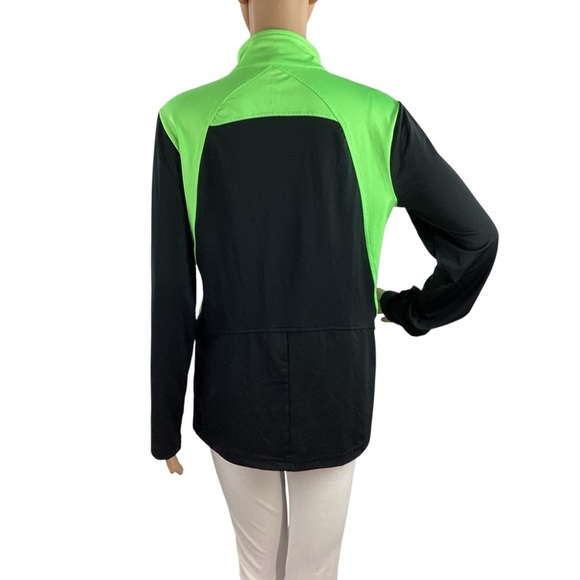 Mizuno DryLite Excel 1/2 Zip Volleyball Pullover Black Green Small - Picture 5 of 6